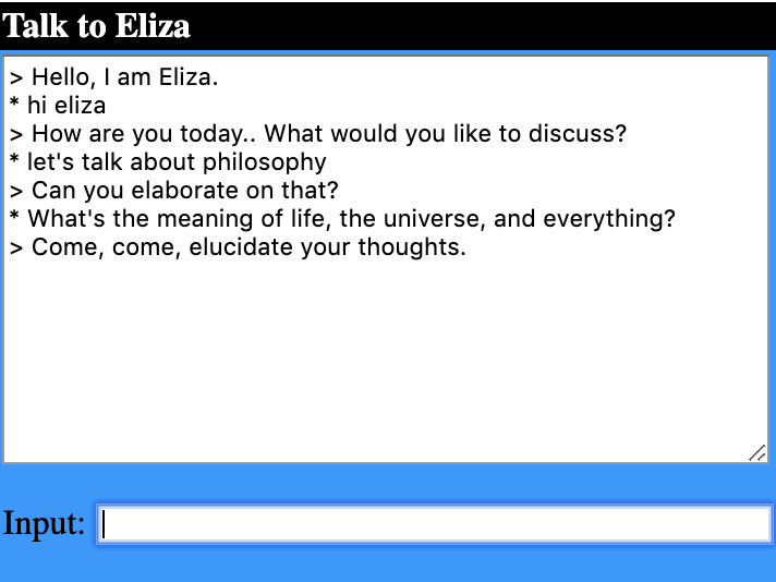ELIZA was one of the original chatbots created by MIT in 1964.